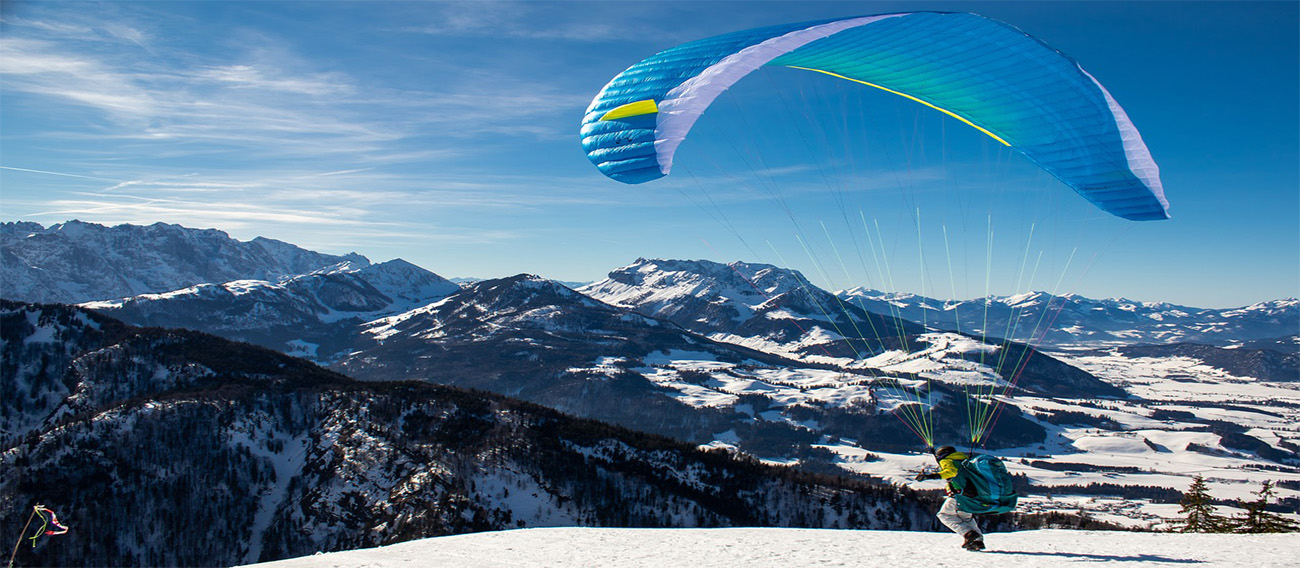 Paragliding off Aspen Mountain in Aspen, Colorado